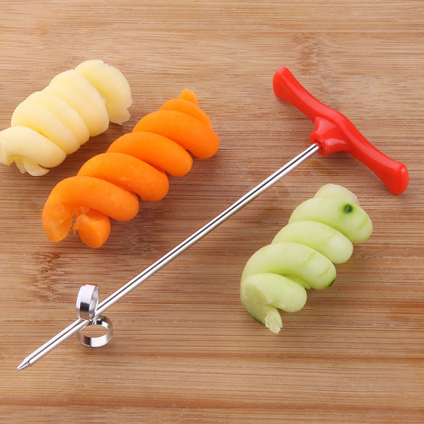 1pc Vegetables Spiral Knife Carving Tool Potato Carrot Cucumber