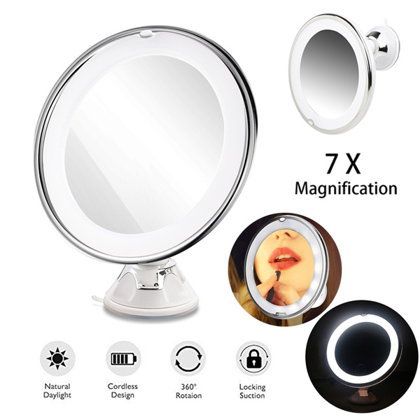 New 7X Suction Cup Magnifying Mirror Great for Bathroom Mirror or Shower