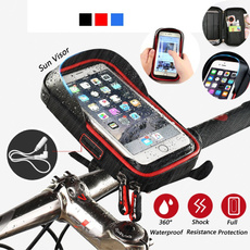 Motorcycle MTB Bike Bicycle Handlebar Touch Screen Waterproof Phone Bag Mount Holder for 5.5-6.0 Inch Mobile   Phone GPS Universal