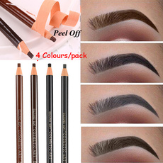 4Pcs/Pack Waterproof Stereotypes Microblading Eyebrow Peel-off Pencil for Permanent Makeup Eyebrow Pencil