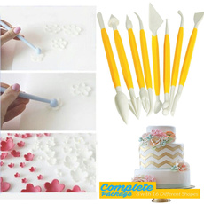 WALFOS 8pcs/Lot 16 Patterns Fondant Cake Decorating Flower Sugar Craft Modelling Tools Clay Fondant Cake Decorating Tools