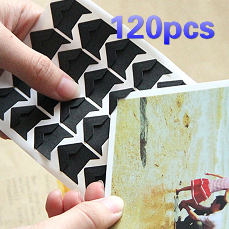 120pcs Self-Adhesive Photo Frame Corner Sticker Craft Scrapbook Album Sweet