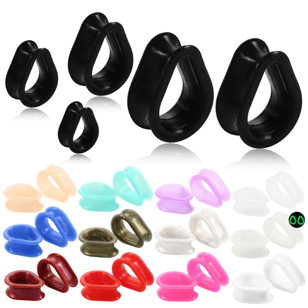 Tunnels D'oreilles Acrylique Pentagramme Crâne - Lot 1 Paire, Tailles 0G à 30mm | Bijou Piercing Punk, Cadeau Style Alternatif