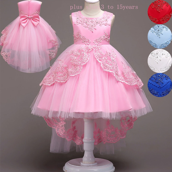 fashion Girls Kids embroider Party Dress Children Evening Dresses Gowns ...