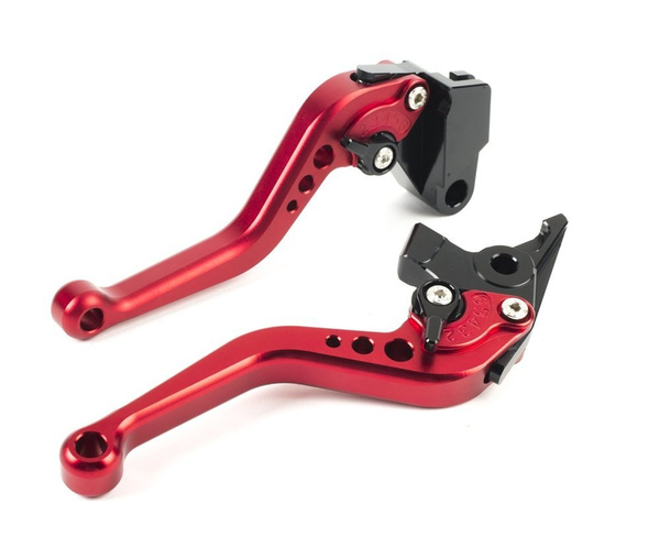 Paire De Leviers Longs CNC Rouge Pour Honda NTV 650 - Neufs, Marque Générique