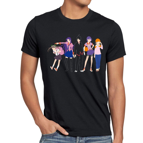Bakemonogatari Damen T-Shirt serie anime Nekomonogatari slice vampire manga top Bakemonogatari Damen T-Shirt serie anime Nekomonogatari slice vampire manga top