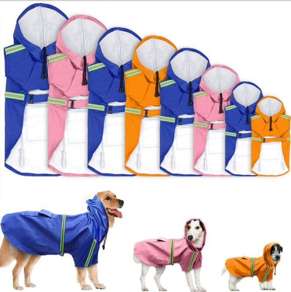 Waterproof Pet Dog Coat Jacket Vest Raincoat Clothes Dog Rain Coats Reflective G 