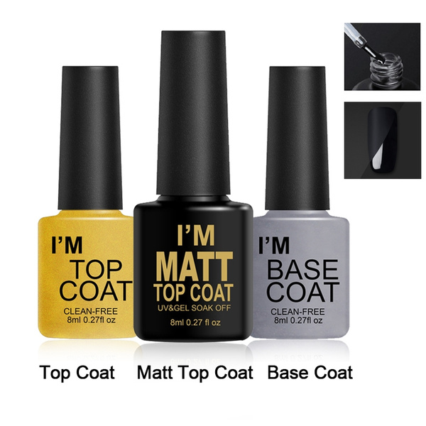 8ml I'M Top Coat Matt Top Coat UV LED Soak Off Nail Base Coat Gel Nail Art  Coat Foundation for UV Gel Nail Polish | Wish