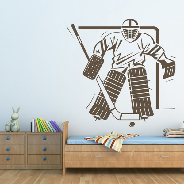 Sport Wall Decal Bedroom Ice Hockey Goal Keeper In Stickers Stadium Gym Art Decals Waterproof Wallpaper S525 Wish - Hockey Goalie Wall Decals Sport Wall Decal Bedroom Ice Hockey Goal Keeper In Stickers Stadium Gym Art Decals Waterproof Wallpaper S525 Wish - Hockey Goalie Wall Decals
