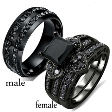 Couple Rings, Steel, wedding ring, Engagement Ring