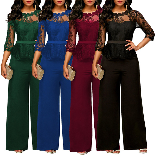three quarter sleeve jumpsuit