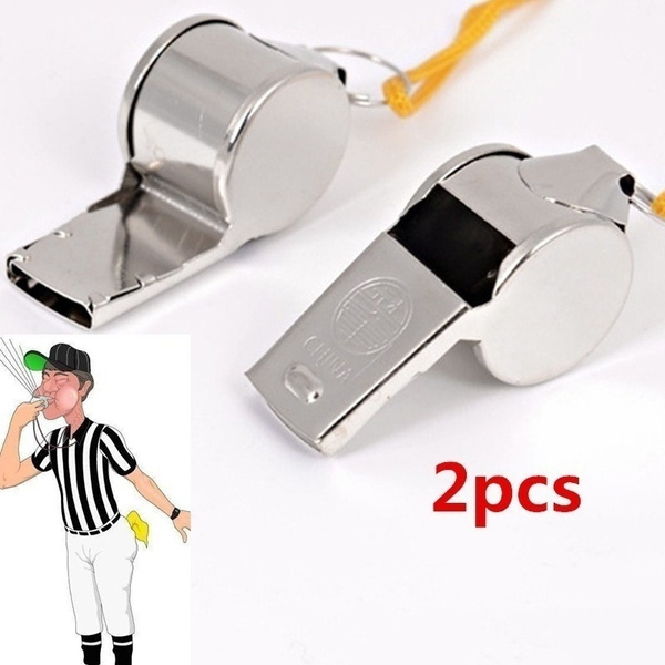 Football Soccer Sports Referee Metal Whistle Emergency Survival Kit Lanyard 