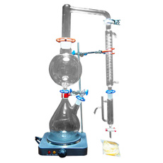 waterdistillation, distillationapparatu, grahamcondenser, essentialoilsteamdistillation