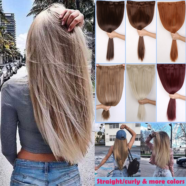 Women Fashion Soft Curlystraight Clip In Hair Extensions Or Secret