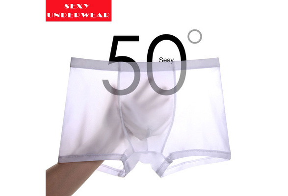 besurJameso Men Seamless Underwear Ice Silk sexy see-through