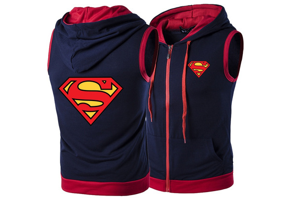 Sleeveless deals superman hoodie