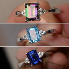 Sterling, rainbow, Silver Jewelry, DIAMOND