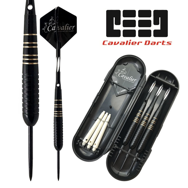 CAVALIER Darts Steel Tip Set Professional Metal 6 Pack 22 Grams With Nonslip And 