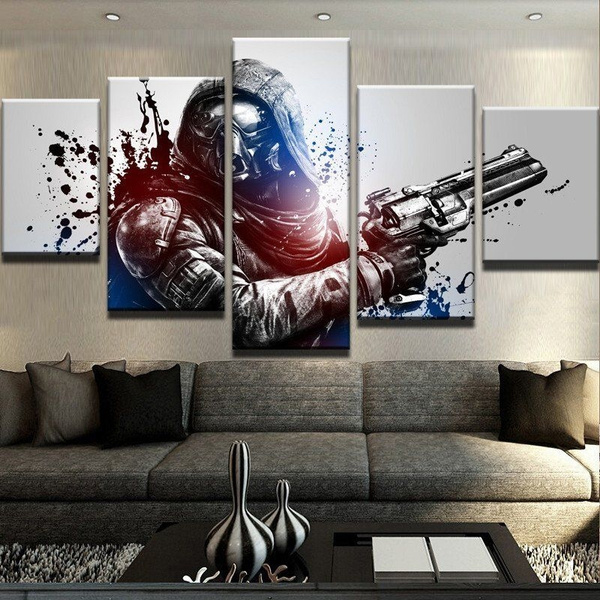 Destiny Role Playing Video Game Hanging Wall Scoll Fabric Decorative  Horizontal Poster (21.6 x 13.8) - PUDEN20: Posters & Prints 