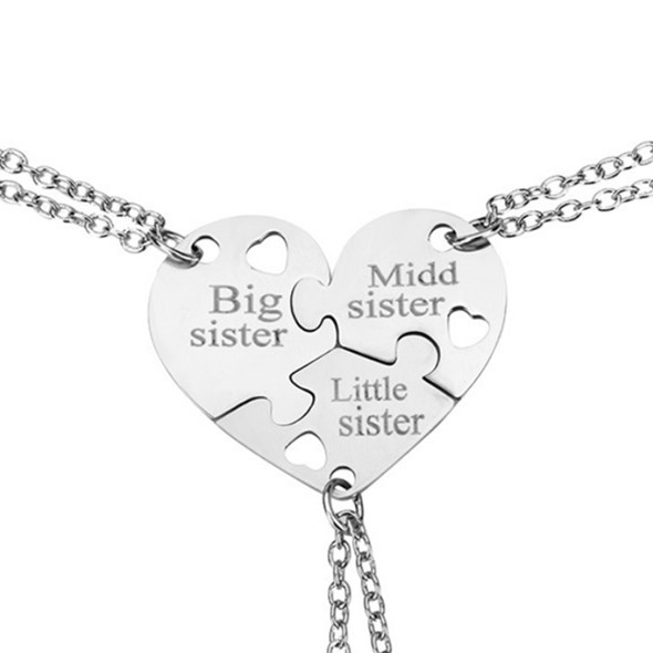 Best Friend Mom Big Sister 3 Piece Love Break Heart Friendship Necklace  Gift | eBay