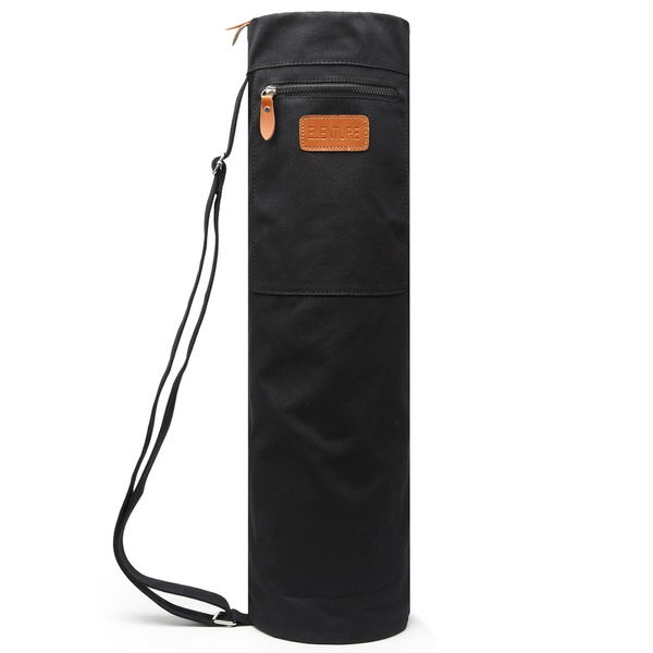 Elenture Full-Zip Exercise Yoga Mat Carry Bag with Multi-Functional Storage  Bag --Black Yoga bag