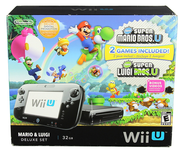  Nintendo Wii U Console - 32GB Black Deluxe Set : Video