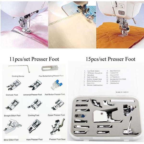 11Pcs Multi Function Domestic Sewing Machine Presser Foot Feet Accessories Set 