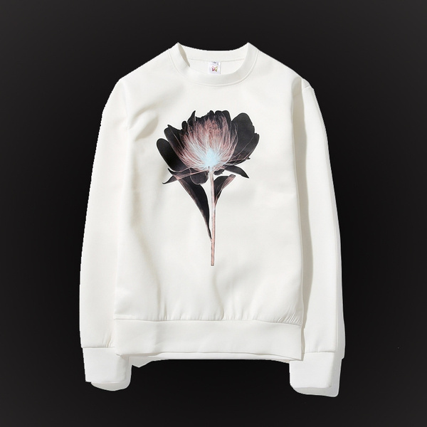 Autumn Lotus Flower Sweatshirt Men Male Casual Hoodie Sweatshirt Homens Moletom Chandal Hombre