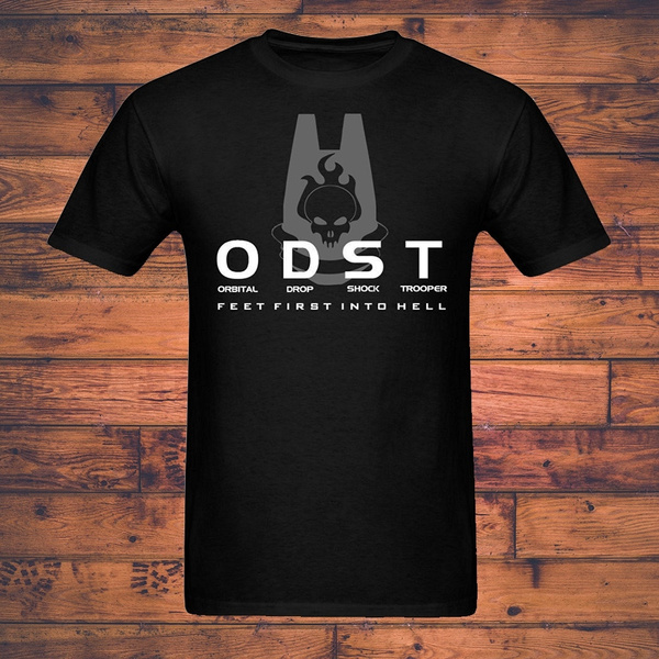 Halo Odst Logo And Motto Simple Graphic Design Tees Summer Fashion Men Cotton T Shirts Black Wish