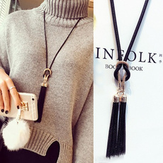 2018 New Arrival Female Pendant Necklace Tassel Long Winter Sweater Chain Necklace Necklace Wholesale Sales