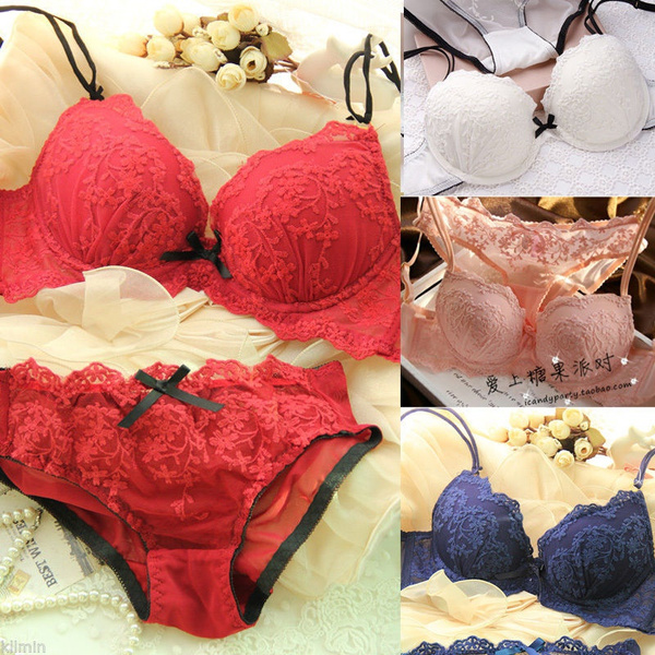 Red bra store and underwear set