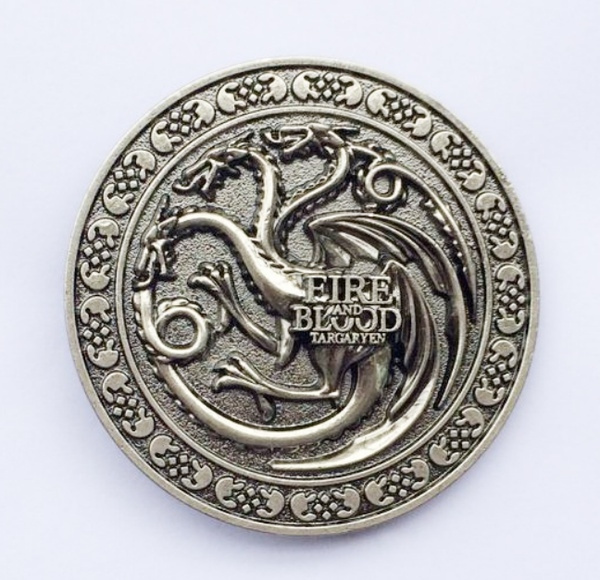 Game of Thrones Belt Buckle Fire and Blood Targaryen Dragon Belt Buckle