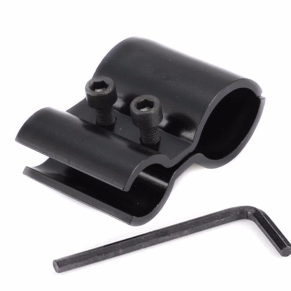 Universal Shotgun Scope Mount Rail Laser Flashlight Barrel Pipe Clamp