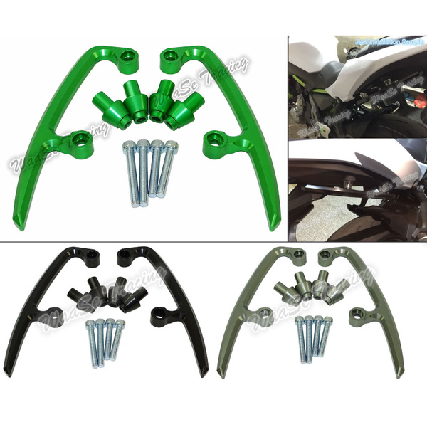 CNC Aluminum Alloy Rear Seat Rail Kit with Mounting Hardware Black Motorcycle Passenger Rear Grab Bars for Kawasaki Z650 17-18 CNC Aluminum Alloy Rear Seat Rail Kit with Mounting Hardware Black Motorcycle Passenger Rear Grab Bars for Kawasaki Z650 17-18
