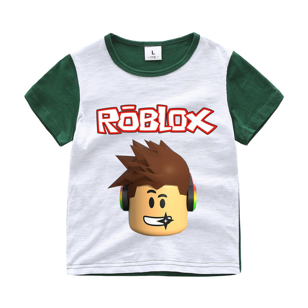 2018 Summer Fashion Children T-shirt Roblox Tshirt Short Sleeve Casual Shirt  Boys Clothing Red Nose Day Running T-shirt