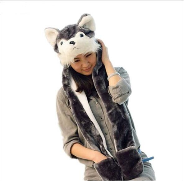 animal hat with gloves