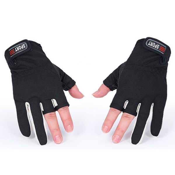 Men 3 Fingerless Fishing Gloves Mens Summer Outdoor Waterproof