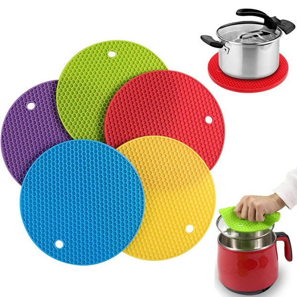 Silicone Hot Pad Non-Slip Silicone Mat Rubber Heat Resistant Kitchen  Cooking Hot