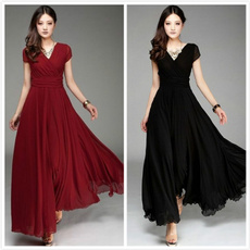 Waist, chiffon, long dress, Evening Dress