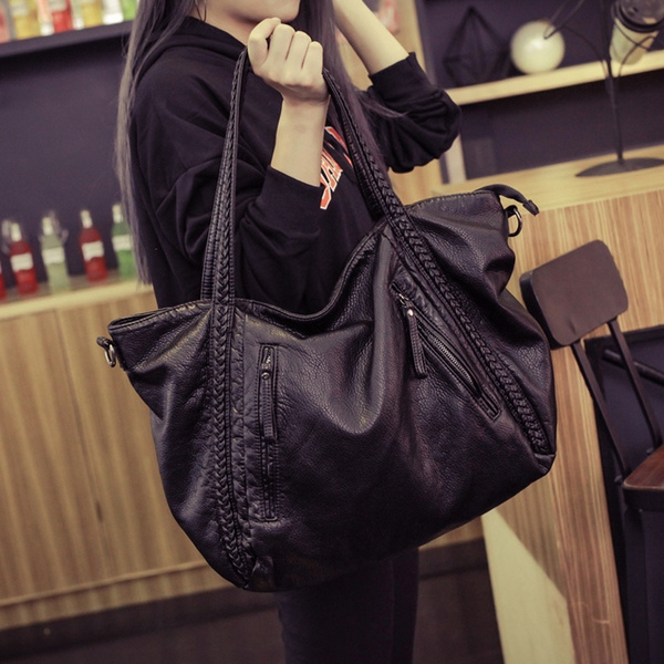 large soft leather tote