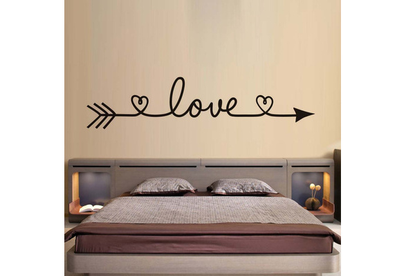 Vinyl Wall Decal Love Heart Arrows Romantic Room Decoration (ig4371)