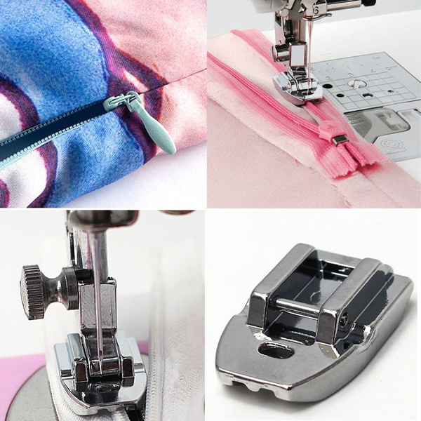 1Pcs Invisible Concealed Zipper Presser Foot Feet Replacement for Singer  Sewing Machine foot Parts Accessories