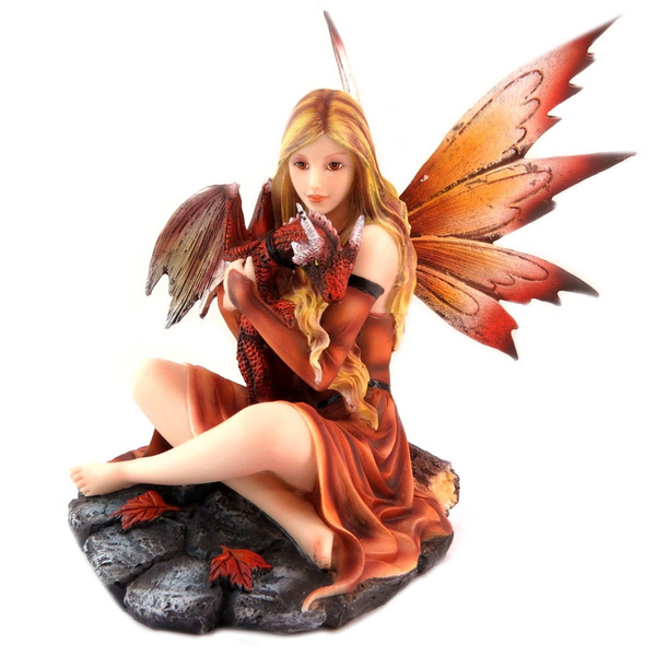 Les Tresors De Lily P5761 Figurine Fairy Dreams Fee Et Son Bebe Dragon 24x16 Cm Figurine Fairy Dreams Fairy And Her Baby Dragon 24x16 Cm 9 45 X6 30 Figur