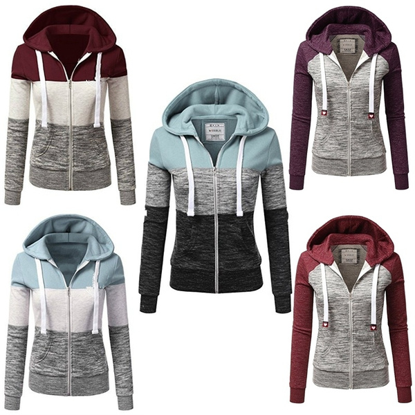 thin zip up hoodie womens