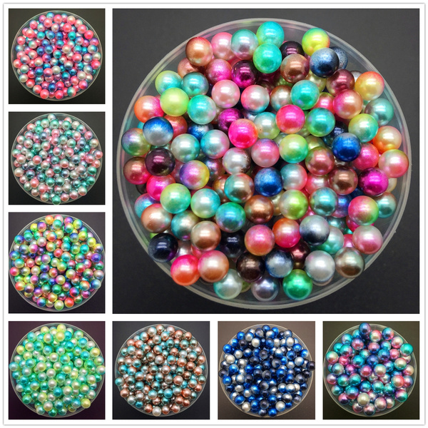 NEW 4mm 6mm 8mm Color Acrylic No Hole Round Pearl Loose Beads Jewelry new-4mm-6mm-8mm-color-acrylic-no-hole-round-pearl-loose-beads-jewelry
