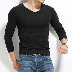 sleeve v-neck, Mens T Shirt, Fashion, long sleeve t shirt