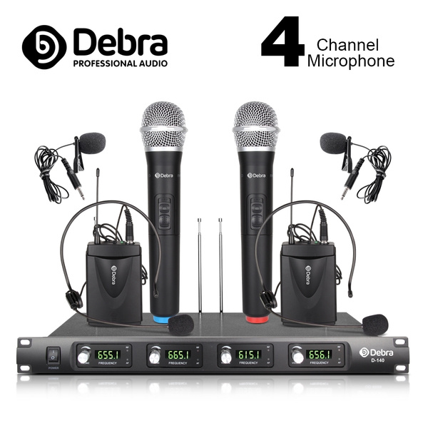 Debra Audio D-140 4 Channel with 2 Handheld cordless Mic and 2