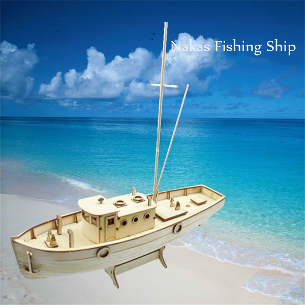 1:50 Wooden Sailing Boat Nakas Fishing Ship Assembly Model DIY