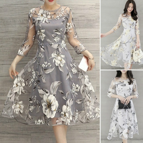 Women Fashion O-neck Lace Double Layer 