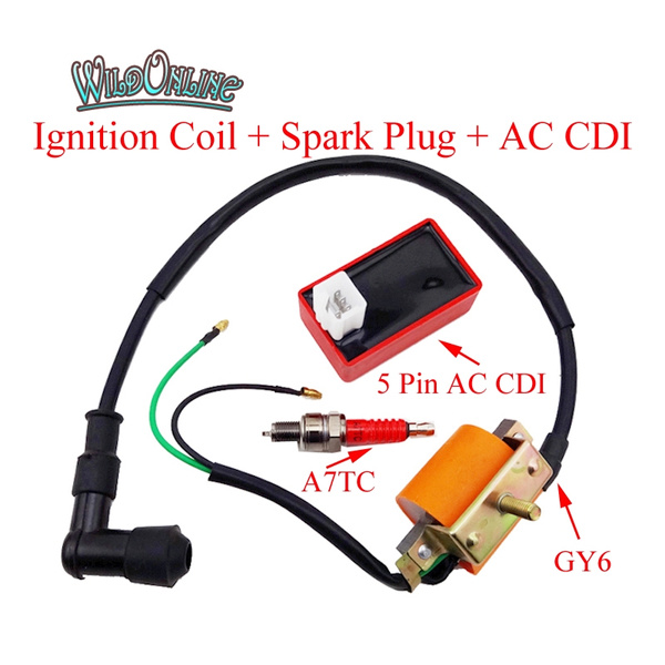 PERFORMANCE IGNITION COIL CDI BOX SPARK PLUG 110cc 125cc ATV GP KART TAOTAO PERFORMANCE IGNITION COIL CDI BOX SPARK PLUG 110cc 125cc ATV GP KART TAOTAO